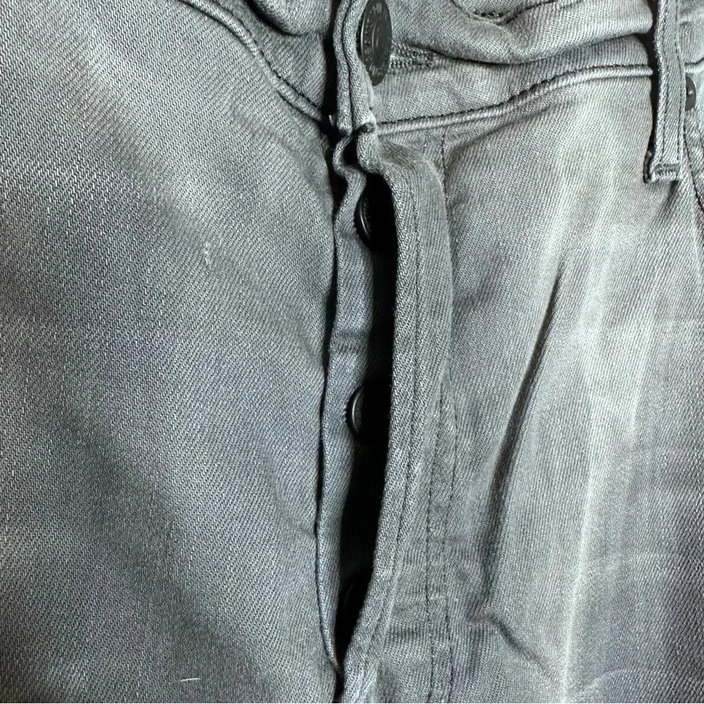 True Religion Mens Gray Rocco Relaxed Skinny Light Distressed Side Stripe Jeans